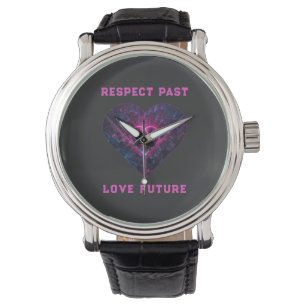 Respektiere Vergangenheit Liebe Zukunft Design Armbanduhr