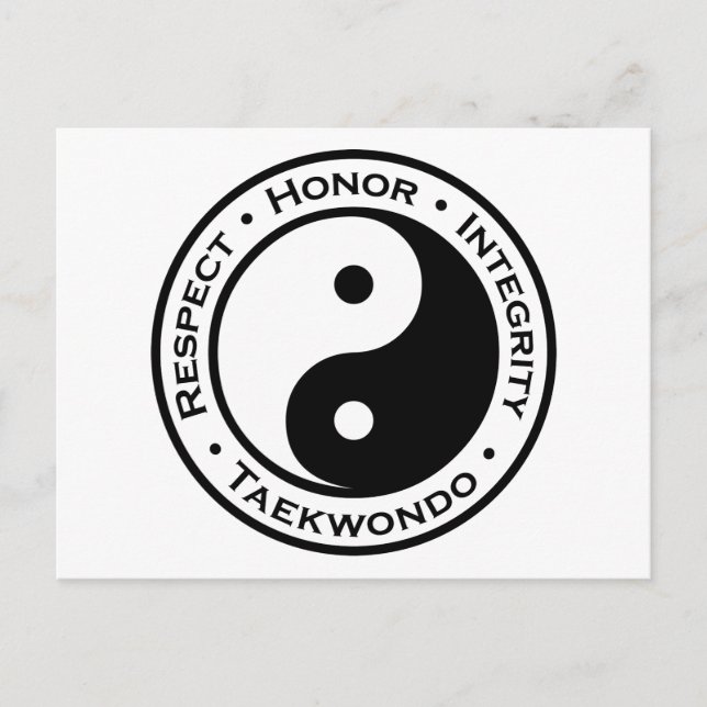 Respektieren der Ehrlichkeit Taekwondo Postkarte (Vorderseite)