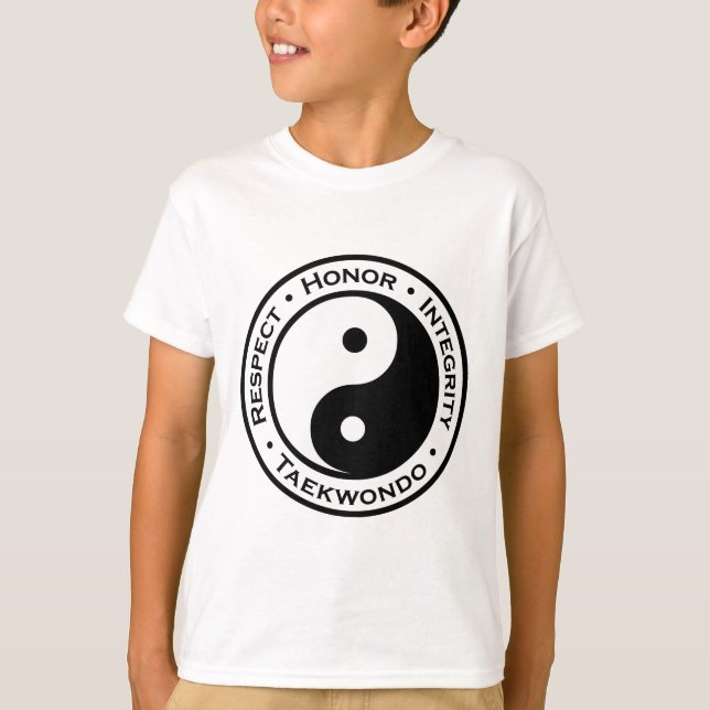 Respektieren der Ehrlichkeit Taekwondo T-Shirt (Vorderseite)