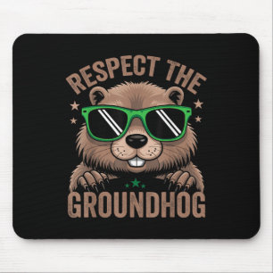 Respektieren der Groundhog Flag Usa Woodchuck Grou Mousepad