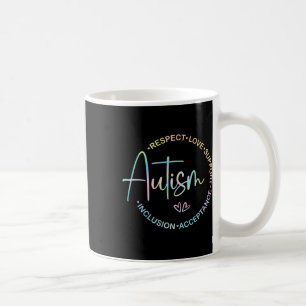 Respektieren der Liebe Unterstützung der Autismus Kaffeetasse