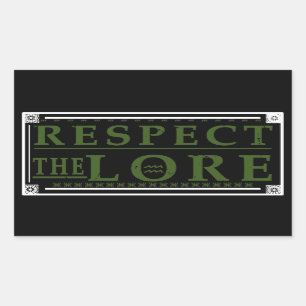 Respektieren der Lore Rechteckiger Aufkleber