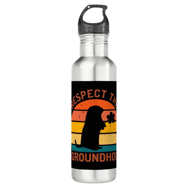 Respektieren des Bodens Edelstahlflasche (Vorderseite)