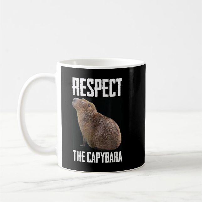 Respektieren des Capybara Funny Rodent Capibara Fo Kaffeetasse (Links)