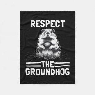 Respektieren des Groundhog Celebrate Groundhog Day Fleecedecke