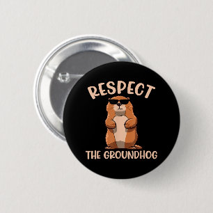 Respektieren des Groundhog-Woodchuck Groundhog Day Button