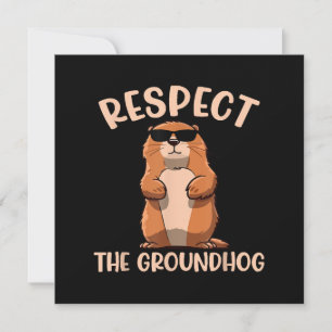Respektieren des Groundhog-Woodchuck Groundhog Day Einladung