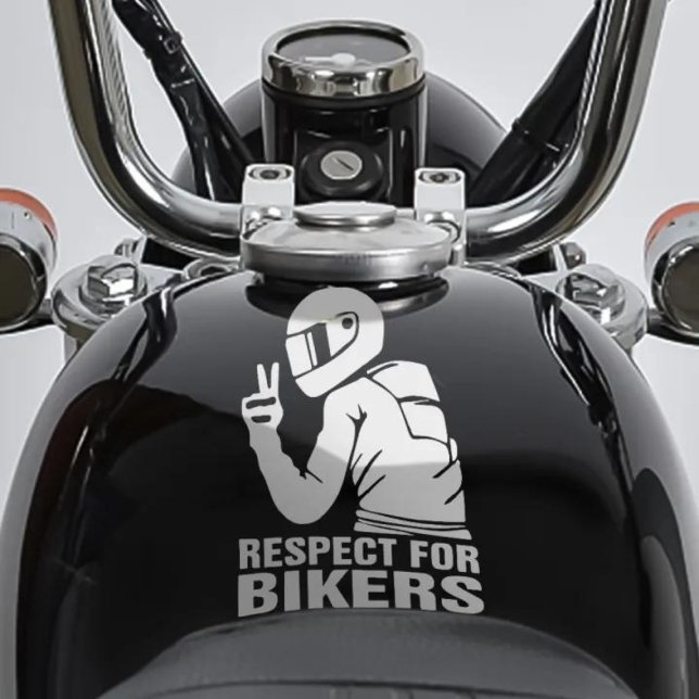 Respektieren Sie Biker Motorrad 3D Decal Sticker | (Von Creator hochgeladen)