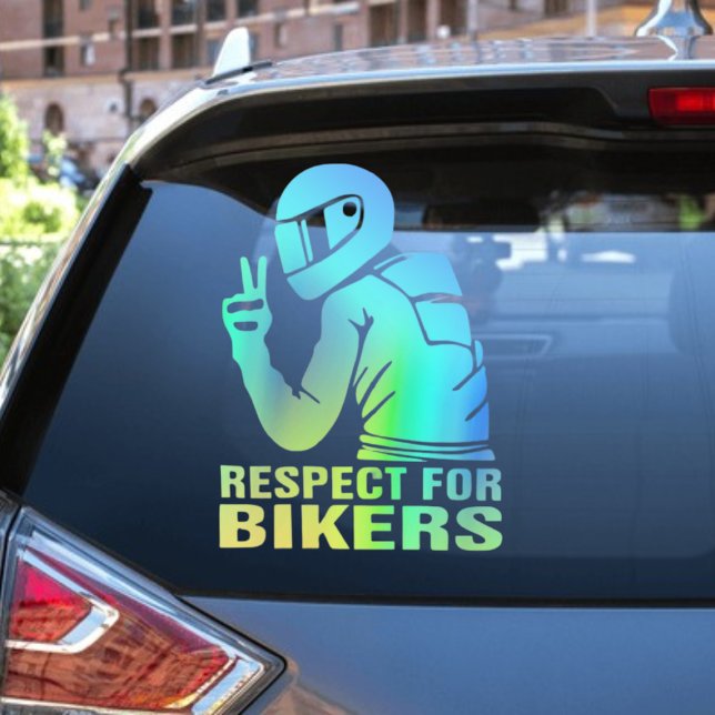 Respektieren Sie Biker Motorrad 3D Vinyl Decal Sti Fensteraufkleber (Von Creator hochgeladen)