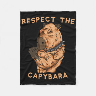 Respektieren Sie Capybara - Funny Fitness Bodybuil Fleecedecke