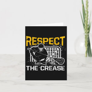 Respektieren Sie das Crease Funny Lacrosse Player Karte