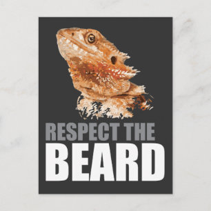 Respektieren Sie den Bart Funny Bartded Dragon Postkarte