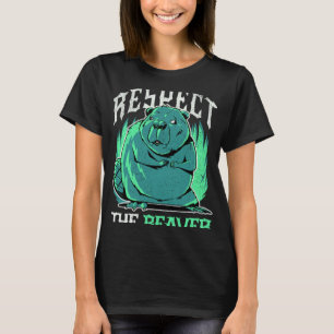 Respektieren Sie den Biber Süße Tier Nature Rodent T-Shirt