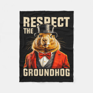 Respektieren Sie den Groundhog Hog Day Men Hol Fleecedecke