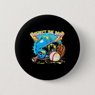 Respektieren Sie den Tropfen Boys Baseball Bat Hel Button