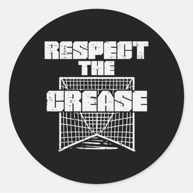 Respektieren Sie die Crease Lacrosse Funny Lax Goa Runder Aufkleber (Vorderseite)
