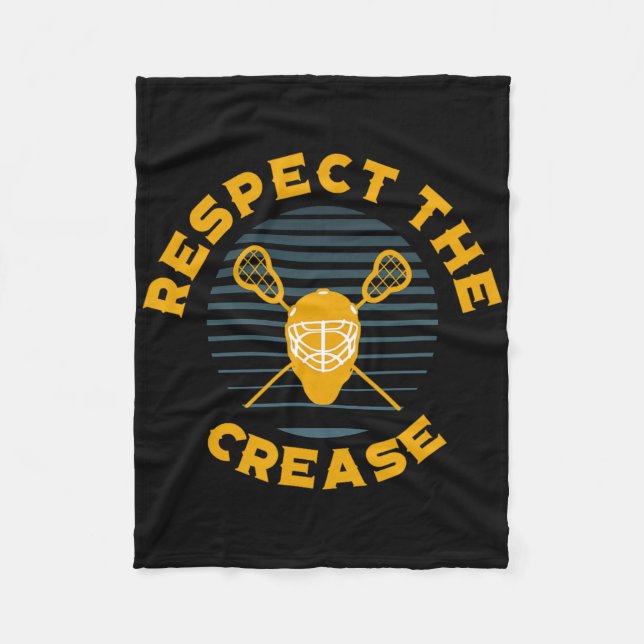 Respektieren Sie die Crease Lacrosse Goalie Fleecedecke (Vorderseite)