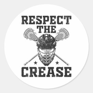 Respektieren Sie die Crease Lacrosse Goalie Runder Aufkleber