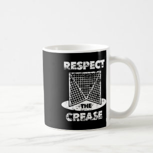 Respektieren Sie die Crease Lacrosse Lax Goalie Kaffeetasse
