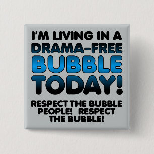 Respektieren Sie die dramatische Blase People Funn Button