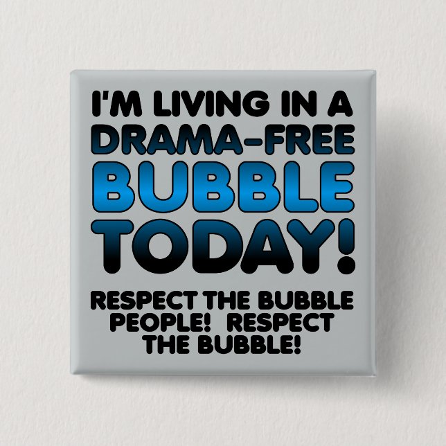 Respektieren Sie die dramatische Blase People Funn Button (Vorderseite)
