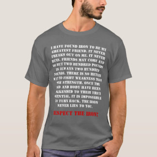 Respektieren Sie die Eisen-Front T-Shirt