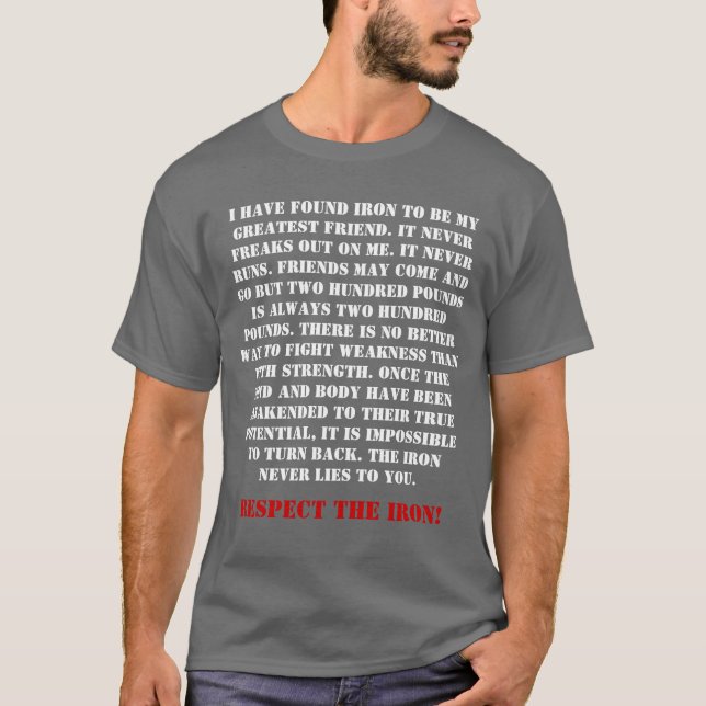 Respektieren Sie die Eisen-Front T-Shirt (Vorderseite)