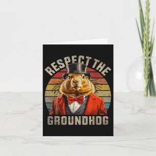 Respektieren Sie die Groundhog Ground Hog Retro Su Karte