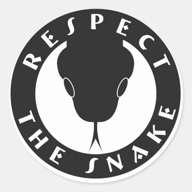 Respektieren Sie die Schlange 3" Aufkleber (Vorderseite)