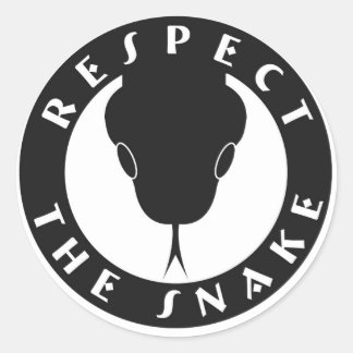 Respektieren Sie die Schlange 3" Aufkleber