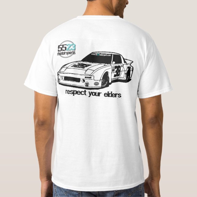 Respektieren Sie Ihre Ältesten - Mazda RX7 T-Shirt (Rückseite)
