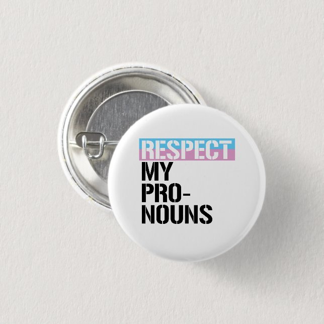 Respektieren Sie meine Pronomen Button (Vorne & Hinten)