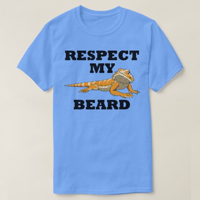 Respektieren Sie meinen Niedlichen ironischen Bart T-Shirt (Design vorne)