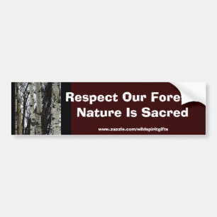 RESPEKTIEREN SIE UNSERE WÄLDER-Earth-Day-Geschenks Autoaufkleber