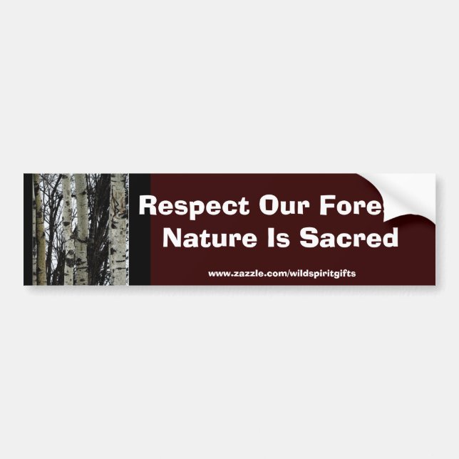 RESPEKTIEREN SIE UNSERE WÄLDER-Earth-Day-Geschenks Autoaufkleber (Vorne)