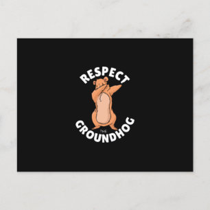 Respektiert das Murmeltier Postkarte