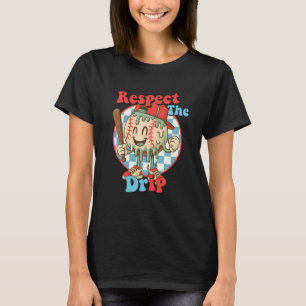 Respektiert den Tropfen Baseball-Tropfen-Jungs Eis T-Shirt