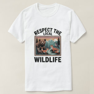 Respektiert die lokale Tierwelt – Briefmarke für T T-Shirt