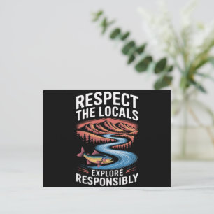 Respektiert die lokalen Fische Ozean Rettet den Pl Postkarte