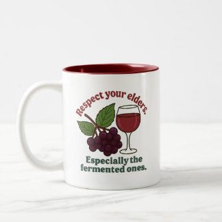 Respektiert eure Ältesten, die Fermentierten, Lust Zweifarbige Tasse