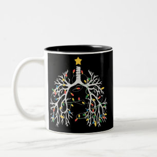 Respirator-Therapeut Weihnachtslunge RT-Krankensch Zweifarbige Tasse