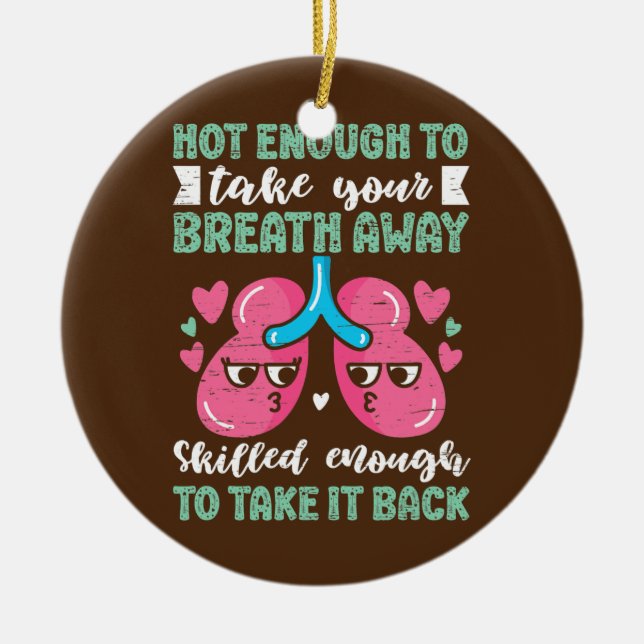 Respiratorische Lungentherapie RT Atemwege Keramik Ornament (Vorne)