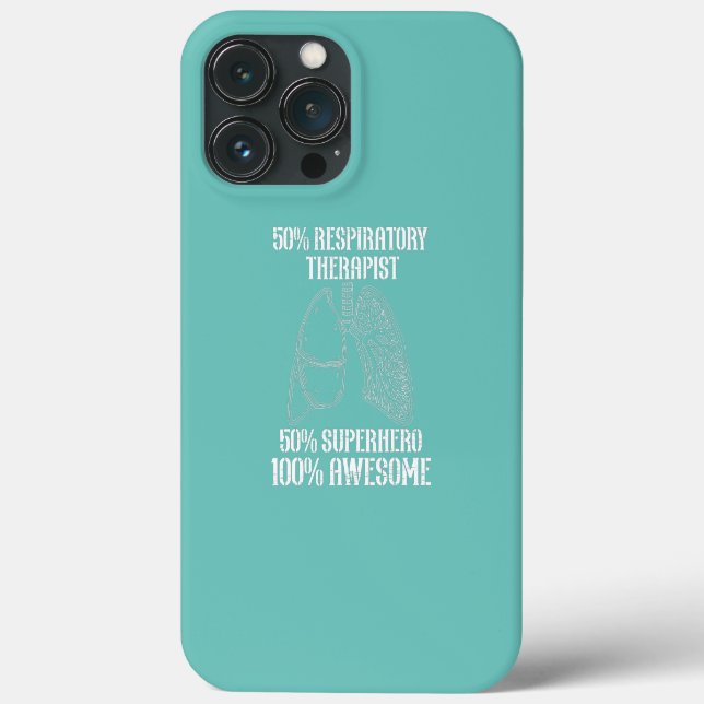 Respiratorische Superhero Lungentherapie RT Case-Mate iPhone Hülle (Rückseite)