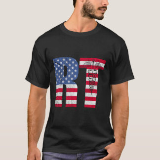 Respiratorische Therapie Amerikanische Flagge T-Shirt