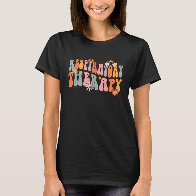 Respiratorische Therapie RT Care Woche RRT Retro V T-Shirt (Vorderseite)