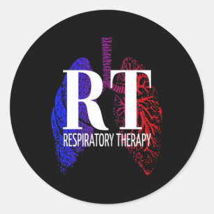 Respiratorische Therapie rt rt Crt Lung Runder Aufkleber