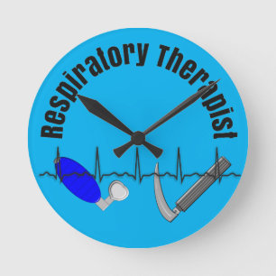 Respiratorische Therapie Runde Wanduhr