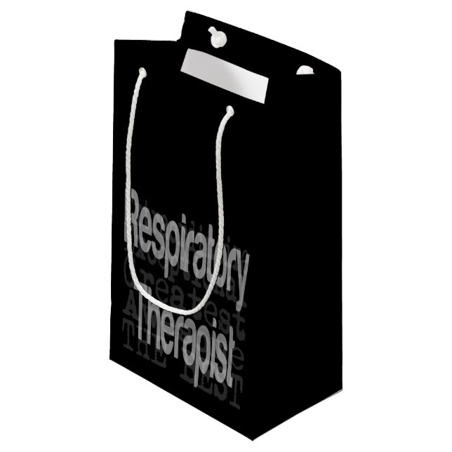 Respiratorischer Therapeut Kleine Geschenktüte (Vorderseite Schrägansicht)