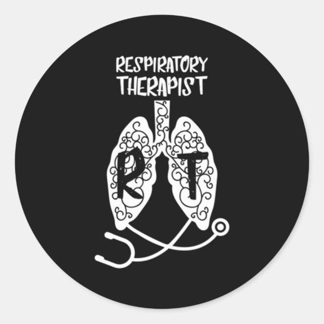 Respiratorischer Therapeut Rt Respiratory Physicia Runder Aufkleber (Vorderseite)
