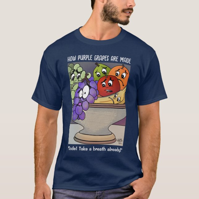 Respire déjà le T-shirt bleu homme (Devant)